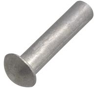 AERZETIX - C62013 - Lot de 20 Rivets en aluminium Ø2x8 mm à tête demi-ronde bombée - rivet plein/à frapper - DIN 660 - couleur argent - assemblage non démontable tôle cuir riveteuse