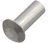 AERZETIX - C62015 - Lot de 20 Rivets en aluminium Ø2.5x6 mm à tête demi-ronde bombée - rivet plein/à frapper - DIN 660 - couleur argent - assemblage non démontable tôle cuir riveteuse
