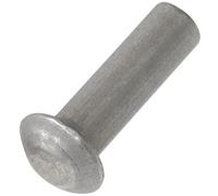 AERZETIX - C62016 - Lot de 20 Rivets en aluminium Ø2.5x8 mm à tête demi-ronde bombée - rivet plein/à frapper - DIN 660 - couleur argent - assemblage non démontable tôle cuir riveteuse