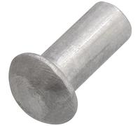 AERZETIX - C62019 - Lot de 20 Rivets en aluminium Ø3x6 mm à tête demi-ronde bombée - rivet plein/à frapper - DIN 660 - couleur argent - assemblage non démontable tôle cuir riveteuse