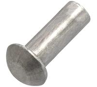 AERZETIX - C62020 - Lot de 20 Rivets en aluminium Ø3x8 mm à tête demi-ronde bombée - rivet plein/à frapper - DIN 660 - couleur argent - assemblage non démontable tôle cuir riveteuse
