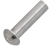 AERZETIX - C62022 - Lot de 20 Rivets en aluminium Ø3x12 mm à tête demi-ronde bombée - rivet plein/à frapper - DIN 660 - couleur argent - assemblage non démontable tôle cuir riveteuse