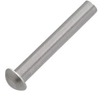 AERZETIX - C62024 - Lot de 20 Rivets en aluminium Ø3x20 mm à tête demi-ronde bombée - rivet plein/à frapper - DIN 660 - couleur argent - assemblage non démontable tôle cuir riveteuse