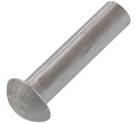 AERZETIX - C62028 - Lot de 20 Rivets en aluminium Ø4x16 mm à tête demi-ronde bombée - rivet plein/à frapper - DIN 660 - couleur argent - assemblage non démontable tôle cuir riveteuse