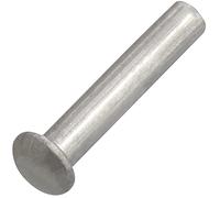 AERZETIX - C62030 - Lot de 10 Rivets en aluminium Ø4x20 mm à tête demi-ronde bombée - rivet plein/à frapper - DIN 660 - couleur argent - assemblage non démontable tôle cuir riveteuse