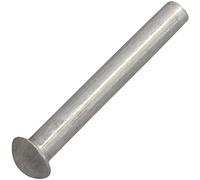 AERZETIX - C62032 - Lot de 10 Rivets en aluminium Ø4x30 mm à tête demi-ronde bombée - rivet plein/à frapper - DIN 660 - couleur argent - assemblage non démontable tôle cuir riveteuse