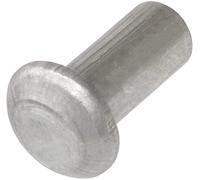 AERZETIX - C62036 - Lot de 10 Rivets en aluminium Ø5x10 mm à tête demi-ronde bombée - rivet plein/à frapper - DIN 660 - couleur argent - assemblage non démontable tôle cuir riveteuse