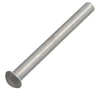 AERZETIX - C62042 - Lot de 5 Rivets en aluminium Ø5x50 mm à tête demi-ronde bombée - rivet plein/à frapper - DIN 660 - couleur argent - assemblage non démontable tôle cuir riveteuse