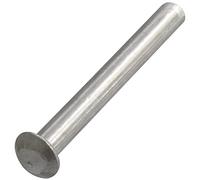 AERZETIX - C62049 - Lot de 5 Rivets en aluminium Ø6x50 mm à tête demi-ronde bombée - rivet plein/à frapper - DIN 660 - couleur argent - assemblage non démontable tôle cuir riveteuse
