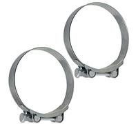 AERZETIX - C63724 - Lot de 2 Colliers de Serrage à Tourillon 104-112 mm - Largeur de la Bande 24 mm - en Acier - Couleur Argent - pour Fluides Tuyaux Gaines Ventilation - Clé Plate