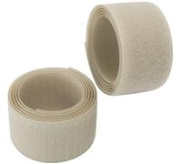 AERZETIX - C65985 - Bande/rouleau de scratch 40 mm 1 mètre auto-agrippant - organisateur/serre câbles - ruban sac vêtement attache sangle - couleur: beige clair - en polyamide et polyester