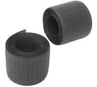 AERZETIX - C66010 - Bande/rouleau de scratch 50 mm 1 mètre auto-agrippant - organisateur/serre câbles - ruban sac vêtement attache sangle - couleur: gris foncé - en polyamide et polyester