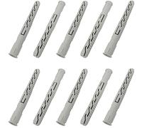 AERZETIX C67083 Chevilles universelles Ø10x100 mm, Lot de 10 | Collerette biseautée/fraisée, Polyamide, Maçonnerie fixation béton brique parpaing