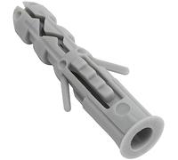 AERZETIX C67096 Chevilles Classiques Ø6x30 mm à collerette, Lot de 100 | Polyamide, Maçonnerie, Fixation béton brique parpaing, Bâtiment vis construction