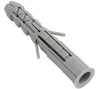 AERZETIX C67100 Chevilles Classiques Ø10x60 mm à collerette, Lot de 100 | Polyamide, Maçonnerie, Fixation béton brique parpaing, Bâtiment vis construction