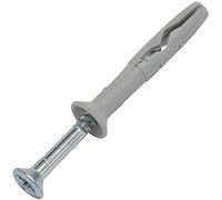 AERZETIX - C67154 - Lot de 100 Chevilles à Clou Ø5x35mm à collerette biseautée en polyéthylène + 100 Clou-vis Ø3.5x40 mm à tête fraisée PZ2 en Acier - à Frapper - ossature métallique béton Brique