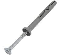 AERZETIX - C67157 - Lot de 100 Chevilles à Clou Ø6x50mm à collerette biseautée en polyéthylène + 100 Clou-vis Ø3.9x55 mm à tête fraisée PZ2 en Acier - à Frapper - ossature métallique béton Brique