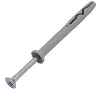 AERZETIX - C67158 - Lot de 100 Chevilles à Clou Ø6x60mm à collerette biseautée en polyéthylène + 100 Clou-vis Ø3.9x65 mm à tête fraisée PZ2 en Acier - à Frapper - ossature métallique béton Brique