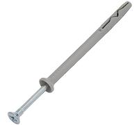 AERZETIX - C67159 - Lot de 50 Chevilles à Clou Ø6x80mm à collerette biseautée en polyéthylène + 50 Clou-vis Ø3.9x85 mm à tête fraisée PZ2 en Acier - à Frapper - ossature métallique béton Brique