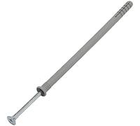 AERZETIX - C67166 - Lot de 50 Chevilles à Clou Ø8x160mm à collerette biseautée en polyéthylène + 50 Clou-vis Ø4.9x165 mm à tête fraisée PZ2 en Acier - à Frapper - ossature métallique béton Brique