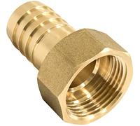 AERZETIX - C67435 - Raccord femelle cannelé 1" pour tuyau de Ø25 mm - filetage interne - pour clé 38 mm - adaptateur connecteur système circuit d'irrigation arrosage pompe - en laiton