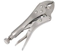 AERZETIX - C68499 - Pince-étau 120 mm courbée réglable à mors mobile avec mâchoire autobloquante - en acier au carbone
