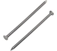 AERZETIX C70851 Clous à tête plate Ø2.8x70 mm, Lot de 300 | Diamètre de la tête Ø7 mm, Acier, Couleur argent, Rembourrage bardage menuiserie