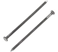 AERZETIX C70852 Clous à tête plate Ø2.8x80 mm, Lot de 300 | Diamètre de la tête Ø7 mm, Acier, Couleur argent, Rembourrage bardage menuiserie