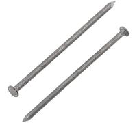 AERZETIX C70856 Clous à tête plate Ø3.1x80 mm, Lot de 300 | Diamètre de la tête Ø7 mm, Acier, Couleur argent, Rembourrage bardage menuiserie