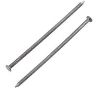 AERZETIX C70857 Clous à tête plate Ø3.1x90 mm, Lot de 300 | Diamètre de la tête Ø7 mm, Acier, Couleur argent, Rembourrage bardage menuiserie