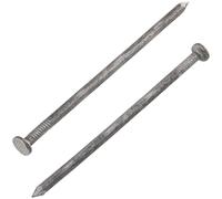 AERZETIX C70860 Clous à tête plate Ø4x100 mm, Lot de 100 | Diamètre de la tête Ø9 mm, Acier, Couleur argent, Rembourrage bardage menuiserie