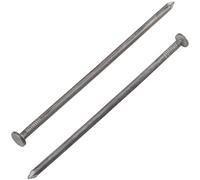AERZETIX C70861 Clous à tête plate Ø4x120 mm, Lot de 100 | Diamètre de la tête Ø9 mm, Acier, Couleur argent, Rembourrage bardage menuiserie