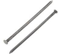 AERZETIX C70862 Clous à tête plate Ø5x140 mm, Lot de 50 | Diamètre de la tête Ø10 mm, Acier, Couleur argent, Rembourrage bardage menuiserie