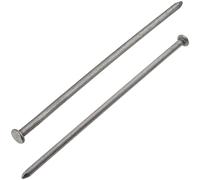 AERZETIX - C70864 - Lot de 50 Clous à tête plate Ø5x160 mm - diamètre de la tête Ø10 mm - en acier - couleur argent - rembourrage bardage menuiserie