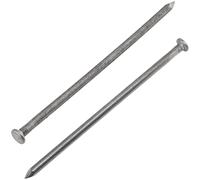 AERZETIX C70865 Clous à tête plate Ø6x160 mm, Lot de 50 | Diamètre de la tête Ø12 mm, Acier, Couleur argent, Rembourrage bardage menuiserie