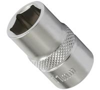 AERZETIX C70885 Douille de vissage porte-embout courte 3/8" 11x28mm liquet, Empreinte hexagonale 6 pans, Acier CR-V, Couleur argent