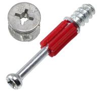 AERZETIX - C74771 - Lot de 20 ferrures d'assemblage à excentrique encastrée + 20 goujon Ø6x44 mm - pour panneau de 18 mm - en acier - menuisier ébéniste meuble bois MDF mélaminé placard