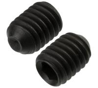 AERZETIX C76055 Vis de blocage M3X4 mm, Lot de 10, Noir | Sans tête, Bout concave cuvette, 6 pans creux, Acier