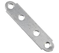 AERZETIX - C76188 - Lot de 50 Pattes d'assemblage plates 60x14x1.25 mm à 4 trous - support fixation réparation - en acier zingué - raccord pour meuble