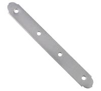 AERZETIX - C76194 - Lot de 5 Pattes d'assemblage plates 200x25x2.5 mm à 4 trous - support fixation réparation - en acier zingué - raccord pour meuble