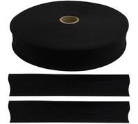 AERZETIX - C77565 - Rouleau galon ruban en polyester 50 mètres x 30 mm - couleur noir - passementerie passe-partout coussins couettes