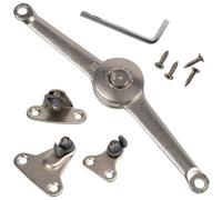 AERZETIX - Charnière à Ciseaux pour Porte Rabattable/Relevable - en Métal - Couleur Argent - Ferrure Menuiserie Mécanisme d'Ouverture Fermeture Meuble