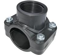 AERZETIX - Collier de Prise en Charge pour Tuyau Ø50 - Filetage 1 1/4'' - à 4 Boulons - Collier de Dérivation de Conduites Secondaires - Plastique