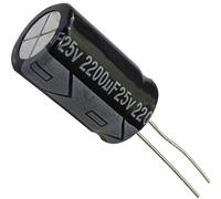 AERZETIX - Condensateur Électrolytique Chimique Radial - 10x - 2200µF ± 20% 25V THT 105°C 2000h Ø12,5x20mm - C13116