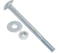 AERZETIX Ensemble de 25 boulons carrossiers M5x60mm / rondelles et écrous M5 / en acier zingué/pour fixation et assemblage