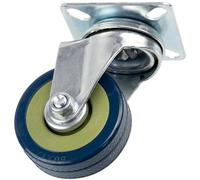 AERZETIX - K37566 - Lot de 4 Roues roulette pivotantes pour meubles à rotation 360° sans frein - fixation à platine à billes - hauteur 70 mm - capacité de charge 35 kg - chariot chaise établi