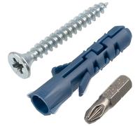 AERZETIX Kit 25 Chevilles Expansion 10x50mm + 25 Vis M6x50mm + Embout