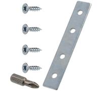AERZETIX Kit de 12 patte d'assemblage/plaque de jonction 90x15 mm / 50 vis à tête fraisée Ø4x16 mm / 1 embout de vissage PZ2 / pour fixation et renfort