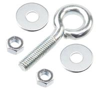 AERZETIX Kit de 12 pitons à visser M5x20 mm / 24 écrous M5 / 24 rondelles plates en acier zingué/épaisseur maximale de support 7 mm