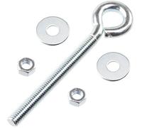 AERZETIX Kit de 12 pitons à visser M5x50 mm / 24 écrous M5 / 24 rondelles plates en acier zingué/épaisseur maximale de support 36 mm